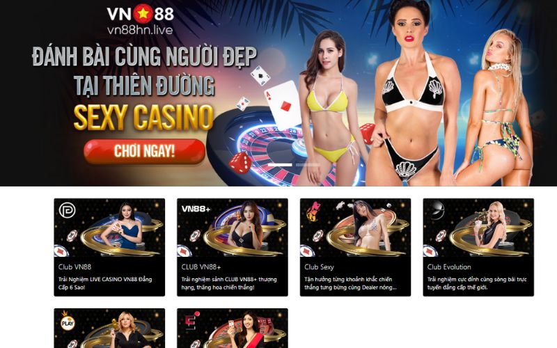 Điểm mạnh Casino trực tuyến link vào Vn88 mang đến 